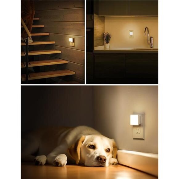 LED Night Lights Plug into Wall,[6-Pack] Plug in Night Light,Dusk-to-Dawn Sensor - Picture 6 of 7